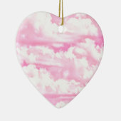 Mode roze wolken achtergrond keramisch ornament (Rechts)