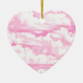 Mode roze wolken achtergrond keramisch ornament (Voorkant)