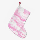 Mode roze wolken achtergrond kleine kerstsok (Voorkant (Hangend))