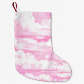 Mode roze wolken achtergrond kleine kerstsok (Voorkant)