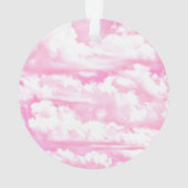 Mode roze wolken achtergrond ornament (achterkant)
