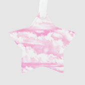 Mode roze wolken achtergrond ornament (achterkant)