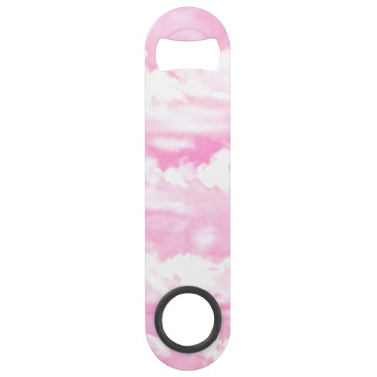 Mode roze wolken achtergrond speed flessenopener (Voorkant)