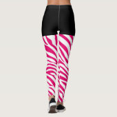 Mode Roze Zebra Stripes Decor Leggings (Achterkant)