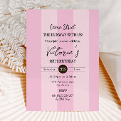 Mode Runway 16e Verjaardag Vrouwelijke Chic Girly Kaart