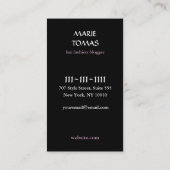 Mode Salon blogger, stylist, schoonheidsmeester Visitekaartje (Achterkant)