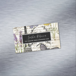 Mode Salon SPA Franse eiffeltoren Parijs Magnetisch Visitekaartje