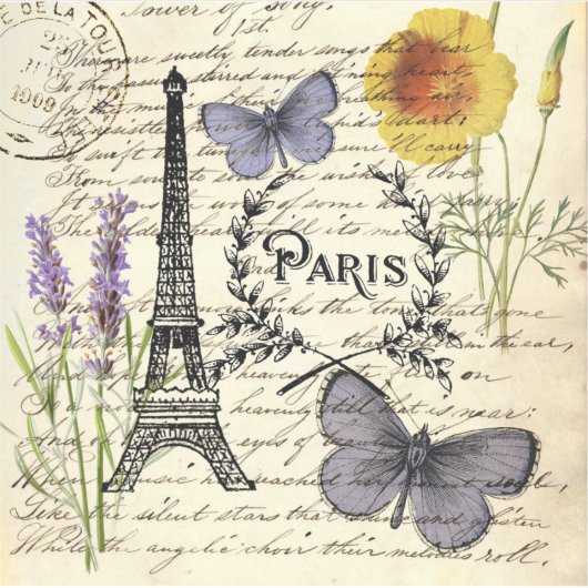 Mode Salon SPA Franse eiffeltoren Parijs Sticker (Voorkant)