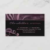 Mode Salon Spa Visitekaartje Zebra Purper (Achterkant)