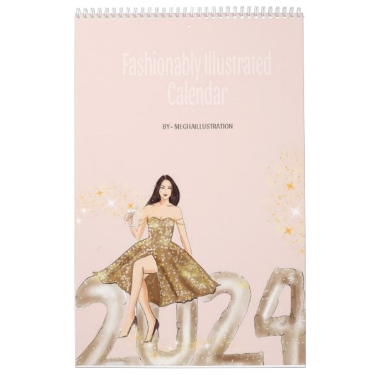 mode schets, 2024 kalender (Hoes)