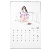 mode schets, 2024 kalender (Feb 2026)