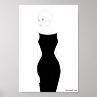 Mode schets - Kleine zwarte dress