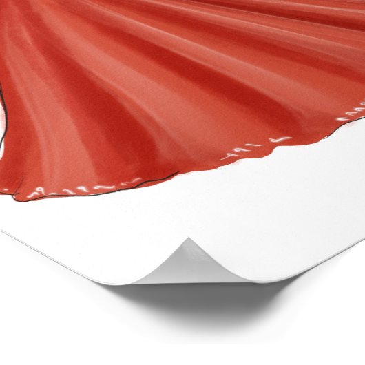 mode schets, mode illustratie, poster (Hoek)