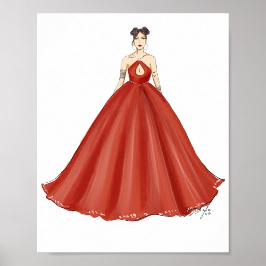 mode schets, mode illustratie, poster (Voorkant)