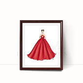 mode schets, mode illustratie, poster