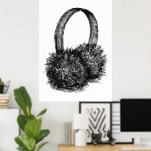 Mode schets oorkappen poster (Thuiskantoor)