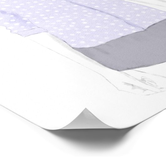 Mode Schets - Polka Dot Cardigan Poster (Hoek)