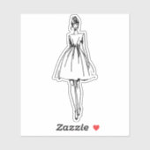 Mode schets Sticker (Vel)