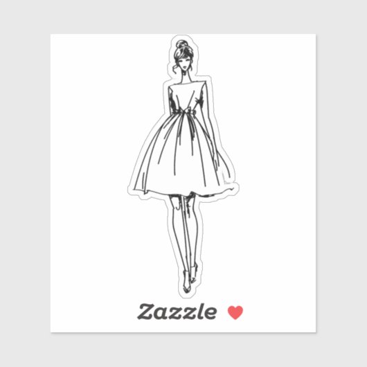 Mode schets Sticker (Vel)