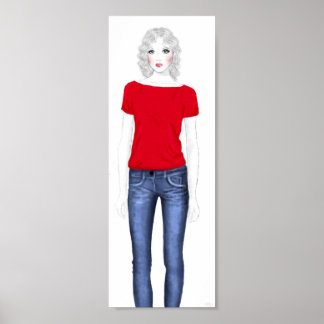 Mode schetsen - Denemarken Poster