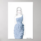Mode schetsen - Ruffle Dress Poster (Voorkant)