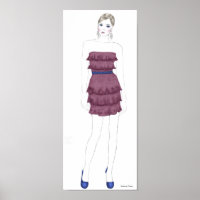 Mode schetsen - Ruffle Dress