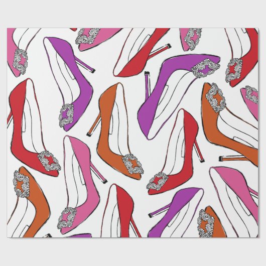 Mode schoeisel met opvulpapier cadeaupapier (Vlak)