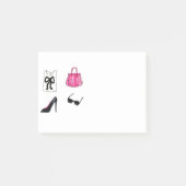 Mode schoenen handtas waterverf Fashionista Post-it® Notes (Voorkant)