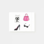 Mode schoenen handtas waterverf post-it® notes (Voorkant)