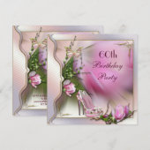 Mode schoenen Magnolia Butterfly 60th Birthday Kaart (Voorkant / Achterkant)