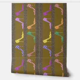 Mode Schoenplanken Behang Border BIB Bruin