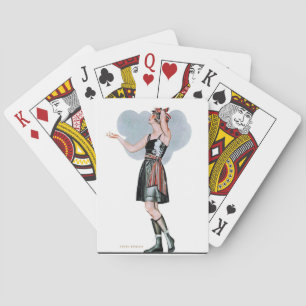 Mode Schoonheid in de regen door C Coles Phillips Pokerkaarten