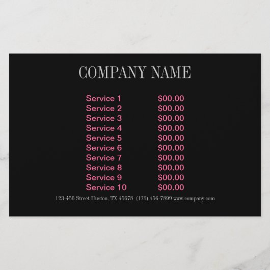 mode schoonheidssalon kapper Haarstylist Flyer (Achterkant)