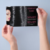 mode schoonheidssalon kapper Haarstylist Flyer (Hand)