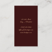 Mode Schoonheidssalon  kroonluchter Designer Visitekaartje (Achterkant)