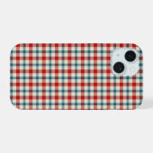 Mode Schotse ruit iPhone 15 Case (Achterkant horizontaal)