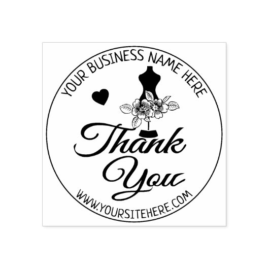 Mode Script Dank u Rubberstempel (Afrduk)