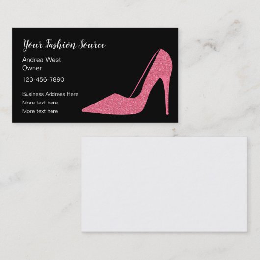 Mode Shoe Theme Visitekaartjes (Voorkant / Achterkant)