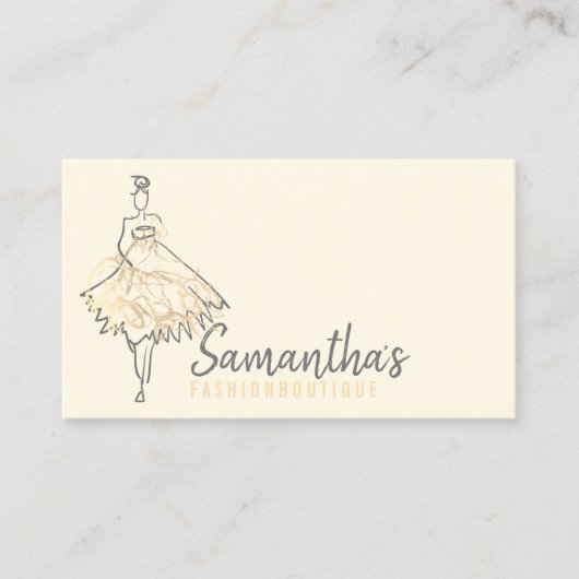 Mode shop dress Ivoorgoud Visitekaartje (Voorkant)