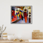 Mode Shop (Modegeschaft) door August Macke Poster (Keuken)