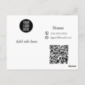 mode show BUSINESS aangepast logo Poster Pe Briefkaart (Achterkant)