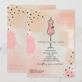 Mode Show Charity Event Dress Form Pink Kaart (Voorkant / Achterkant)