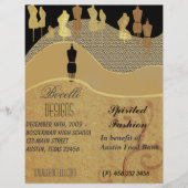 Mode show en lijst met stijlen flyer (Voorkant)