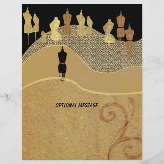 Mode show en lijst met stijlen flyer (Achterkant)