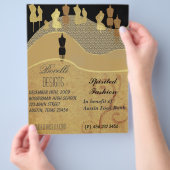 Mode show en lijst met stijlen flyer (Hand)