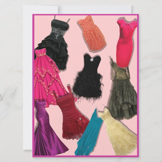 Mode Show en Luncheon Aangepaste uitnodigingen (Achterkant)