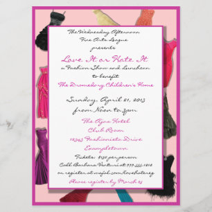 Mode Show en Luncheon Aangepaste uitnodigingen