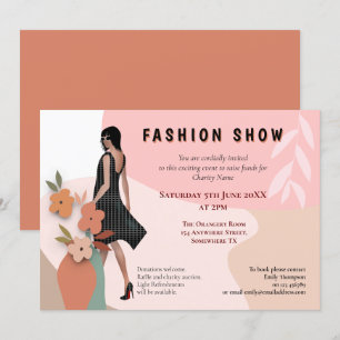 Mode Show Event Abstracte Vormen Model Bloemen Kaart