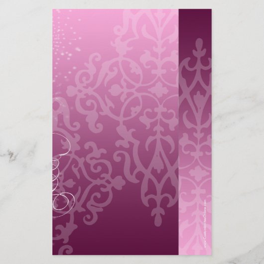 Mode Show Flyer, roze Silhouette Swirl Flyer (Achterkant)