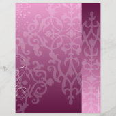 Mode Show Flyer, roze Silhouette Swirl Flyer (Achterkant)